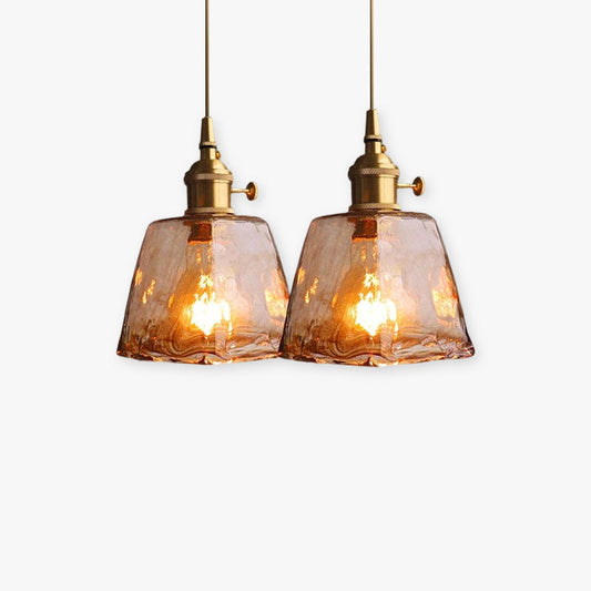 Levy Retro LED Pendant Lights Gold Metal Glass Bedroom Living Room Dining Room