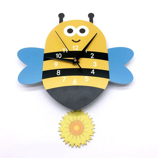 Children's Pendulum Clock with Animal Designs | Cute Decor for Kids Rooms