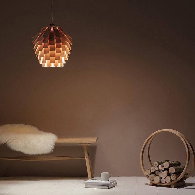 ArtichokeCharm – Rustic wooden pendant lamp 