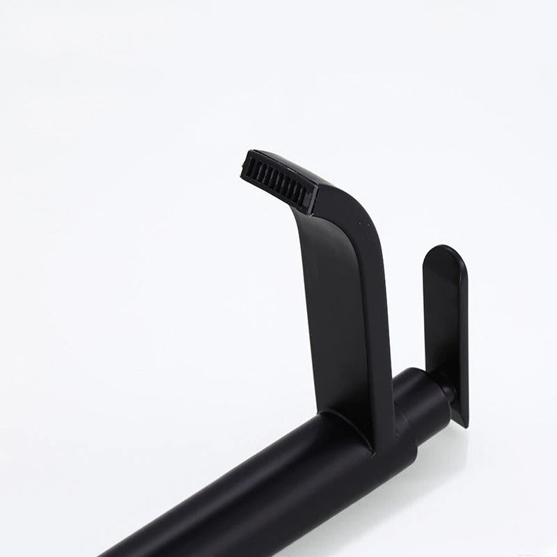 Black Cold Water Single Tap for Washbasin Mounting 