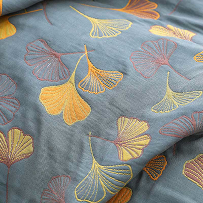 LeafLux - Reversible cotton duvet cover with leaf motif