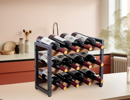 WijnKunst - Elegant Storage Solution for 12 Bottles