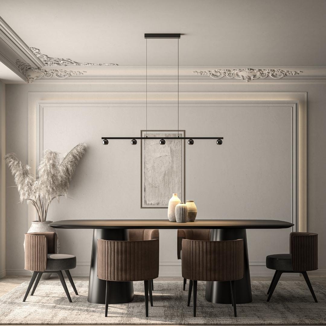 LumiSteel - LED Pendant Lamp, Warm, Adjustable Height