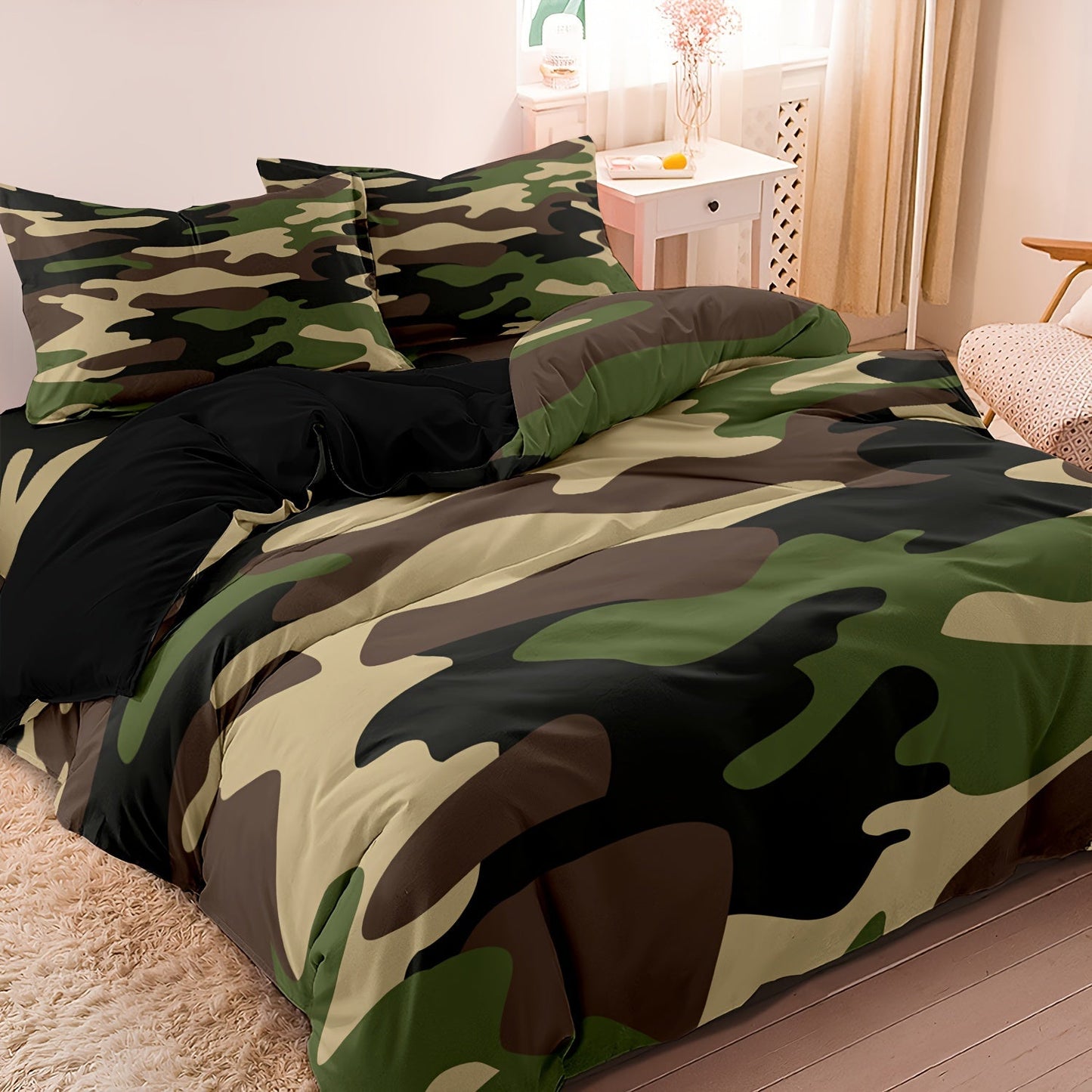 CosyNest - Camouflage Print Duvet Cover Bedding Set