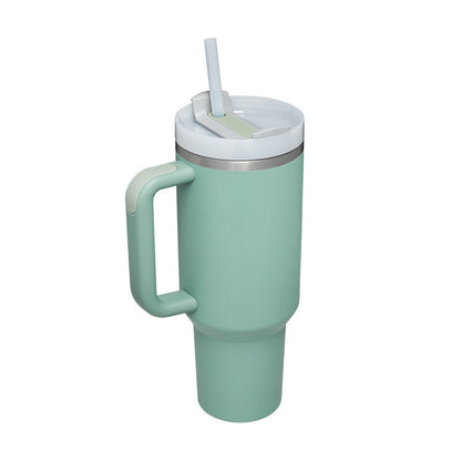 Insulated Mug with Handle and Straw | 40 oz