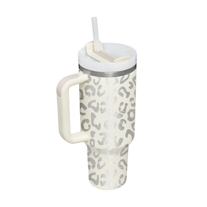 Insulated Mug with Handle and Straw | 40 oz