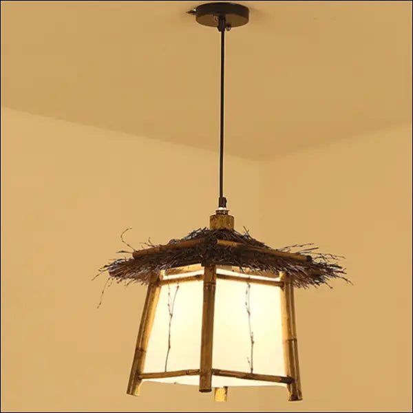 Eastern Retreat Bamboo Chandelier 