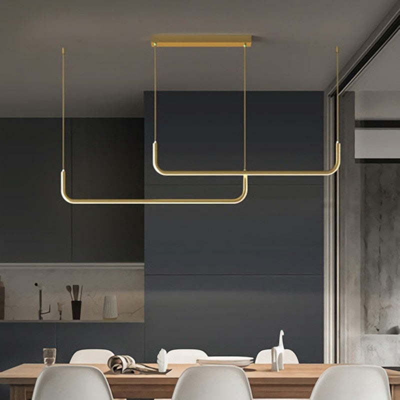 LuxeLight – Elegant Pendant Lamp made of Metal and Silicone