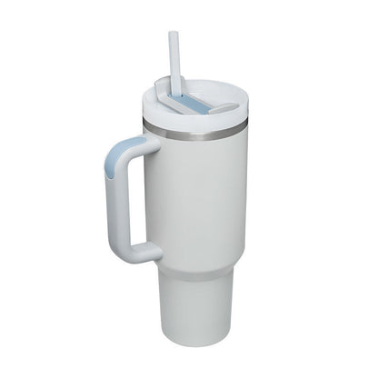 Insulated Mug with Handle and Straw | 40 oz