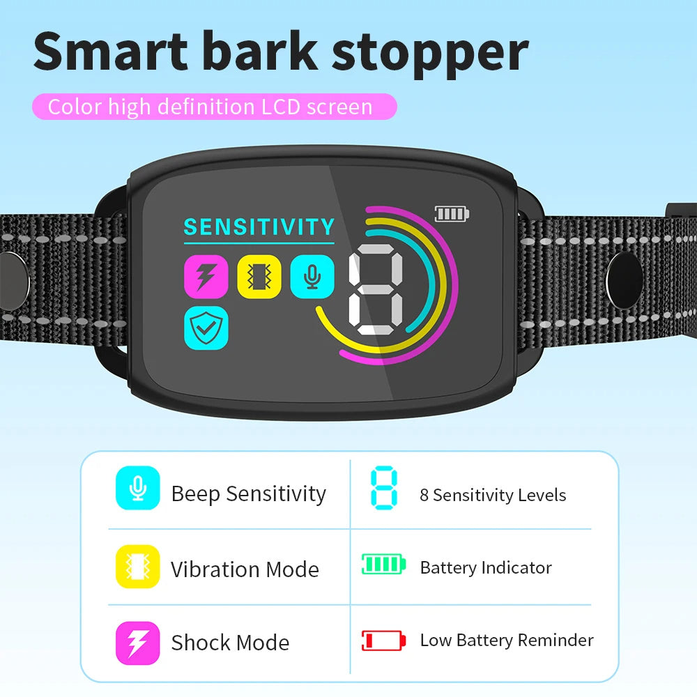 LUNA - Smart Anti-Bell Dog Collar | HD Display &amp; Waterproof