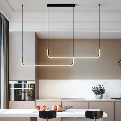 LuxeLight – Elegant Pendant Lamp made of Metal and Silicone