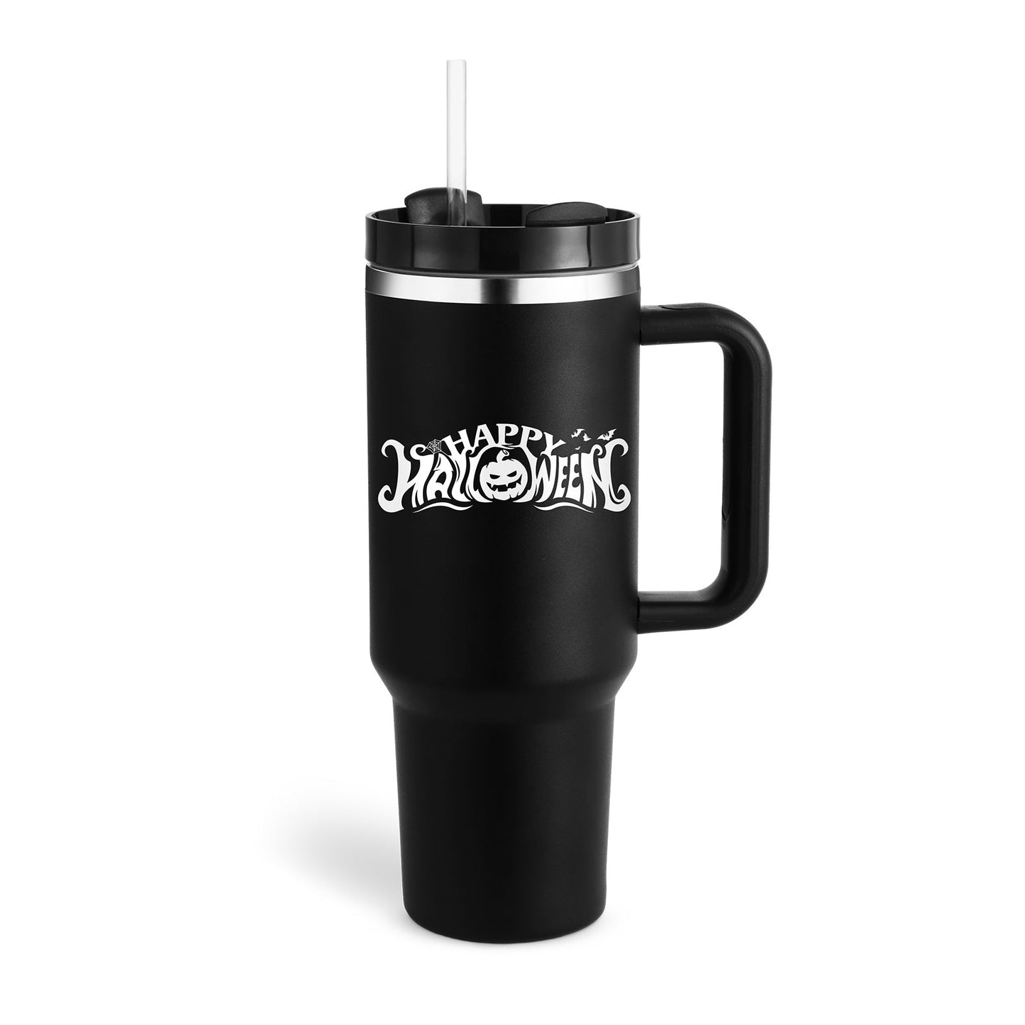 Insulated Mug with Handle and Straw | 40 oz