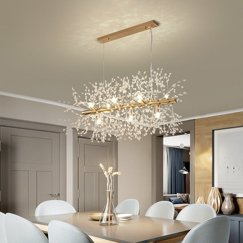 Elegante LED Hanglamp Luna - Wit & Goud Metaal