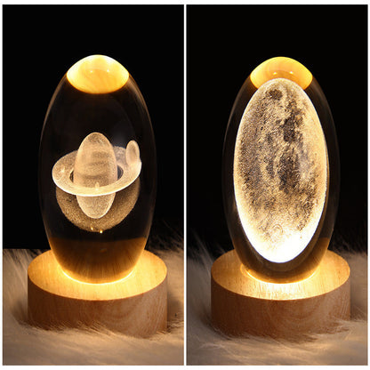 3D Galaxy Crystal Ball LED Night Light 