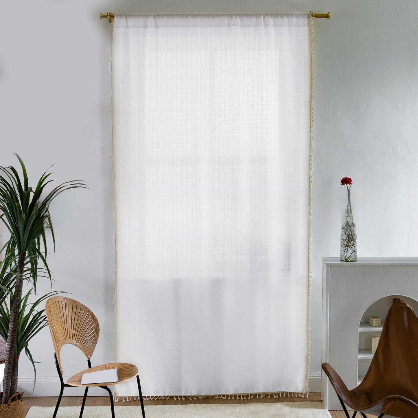 FringeLuxe - Jacquard Curtains with Fringes for a Discreet Elegance 