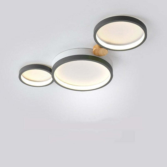 ChicLumineux - Ceiling Lamp in White and Gray Metal 