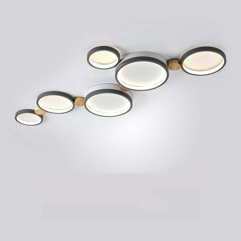 ChicLumineux - Ceiling Lamp in White and Gray Metal 