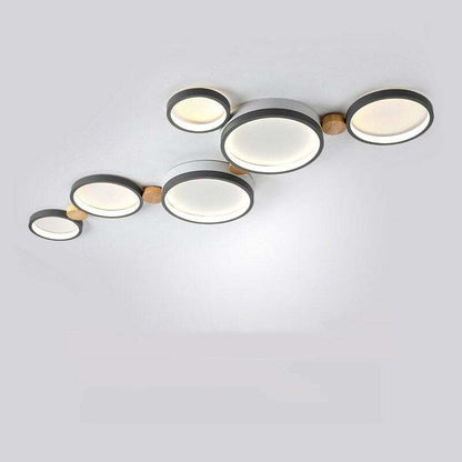 ChicLumineux - Ceiling Lamp in White and Gray Metal 