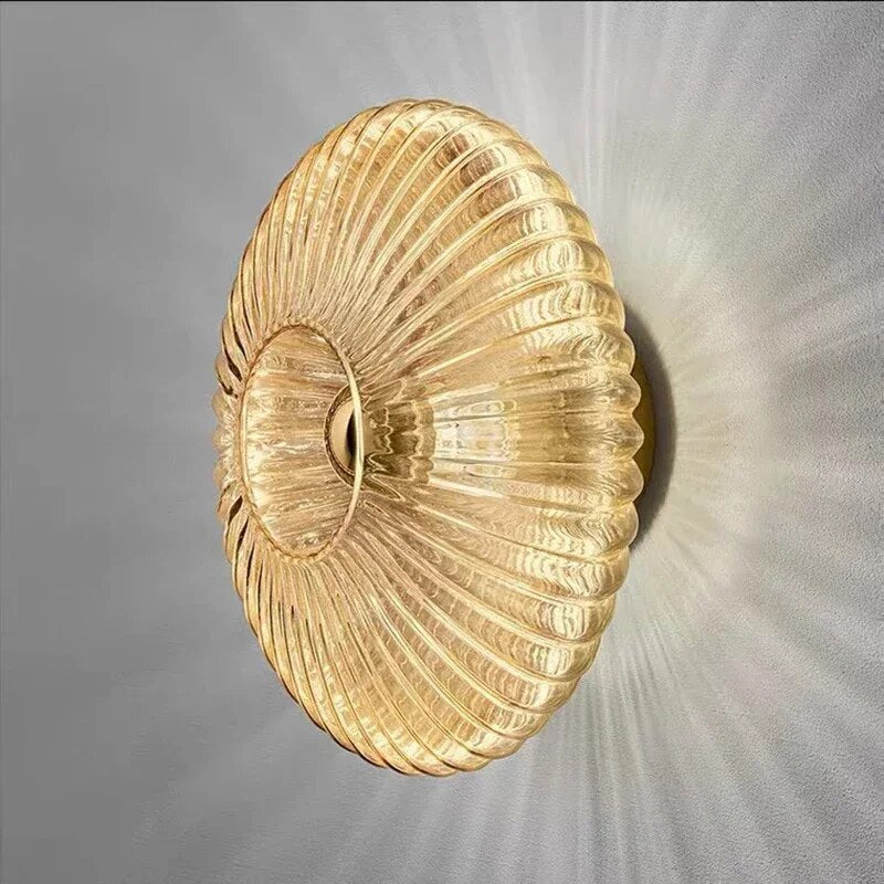 NimbusFlux - Glass Wall Lamp with Wavy Light