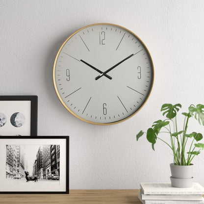 Golden Simplicity - Stylish Golden Wall Clock