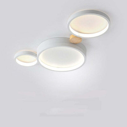 ChicLumineux - Ceiling Lamp in White and Gray Metal 