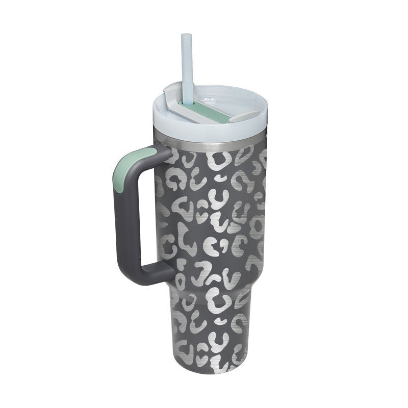 Insulated Mug with Handle and Straw | 40 oz