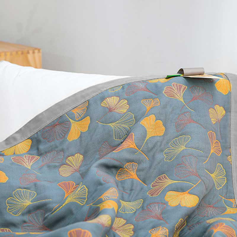 LeafLux - Reversible cotton duvet cover with leaf motif