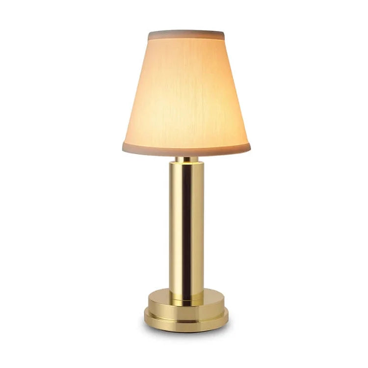 LuxeSilk - Wireless Table Lamp in Soft Metal 