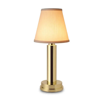 LuxeSilk - Wireless Table Lamp in Soft Metal 