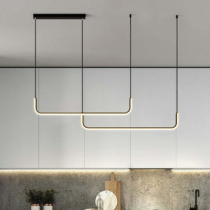 LuxeLight – Elegant Pendant Lamp made of Metal and Silicone