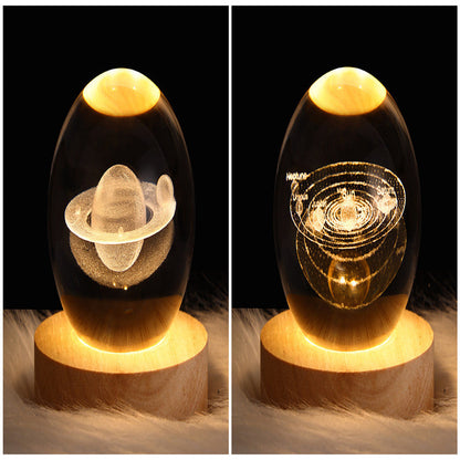 3D Galaxy Crystal Ball LED Night Light 