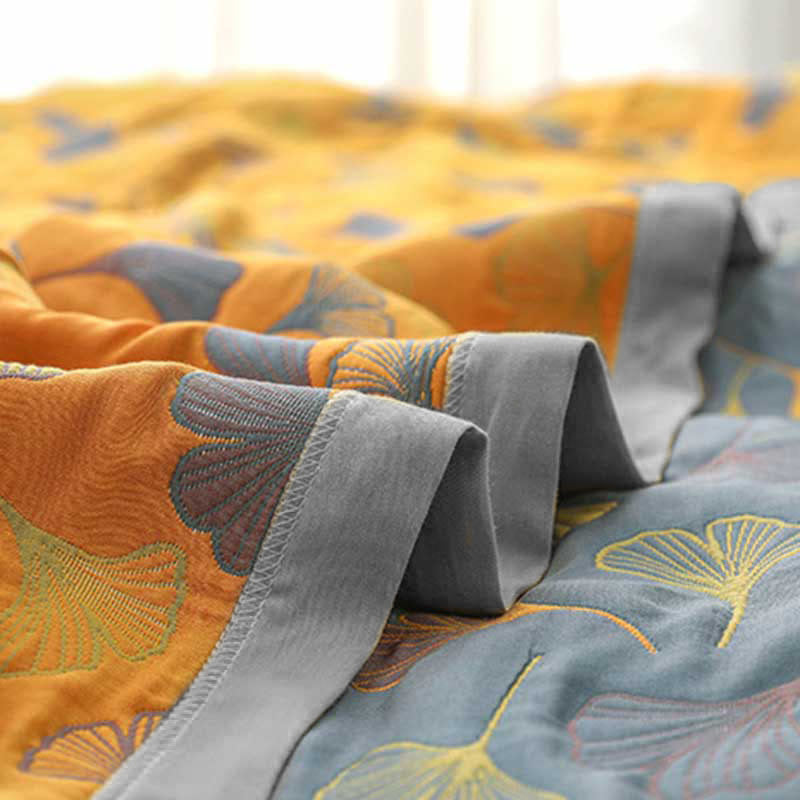 LeafLux - Reversible cotton duvet cover with leaf motif