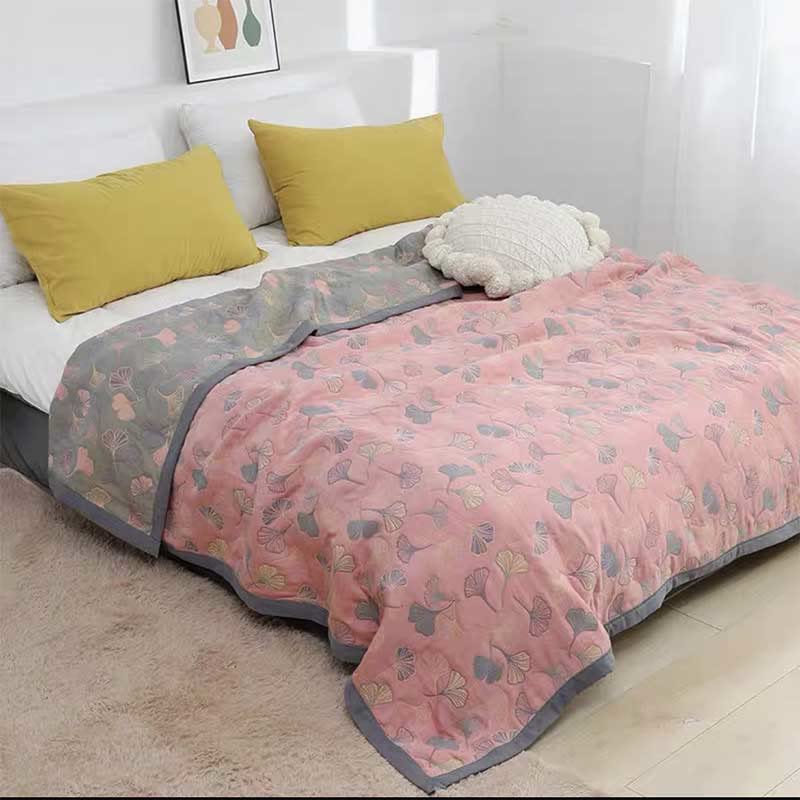 LeafLux - Reversible cotton duvet cover with leaf motif