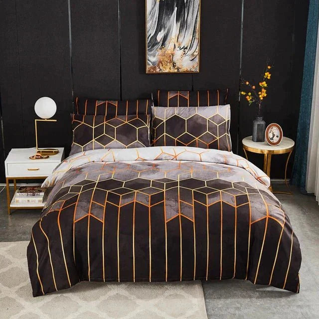 CoolComfort - Duvet cover with geometric pattern, cooling and breathable 