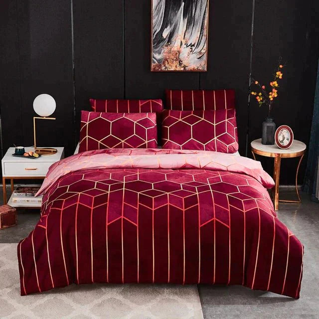 CoolComfort - Duvet cover with geometric pattern, cooling and breathable 