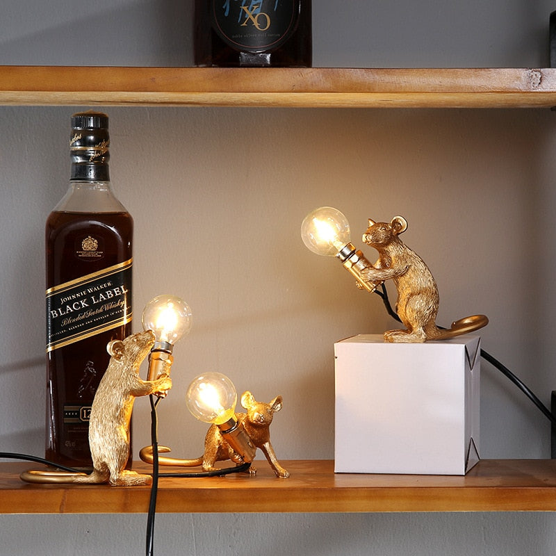 Cheeky Mouse - Creative and unique table or cabinet lamp