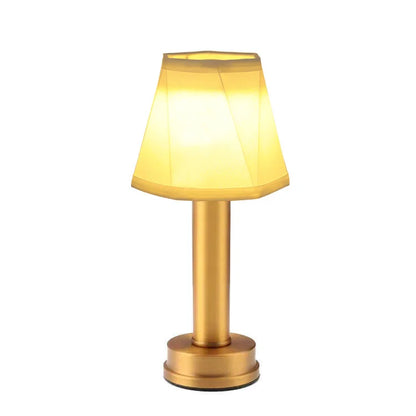 LuxeSilk - Wireless Table Lamp in Soft Metal 