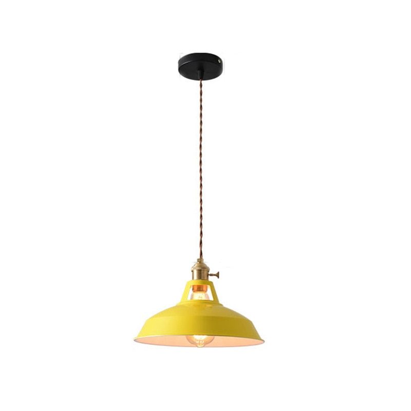 Morandi Modern LED Metal Pendant Lamp for Colorful Sleep 