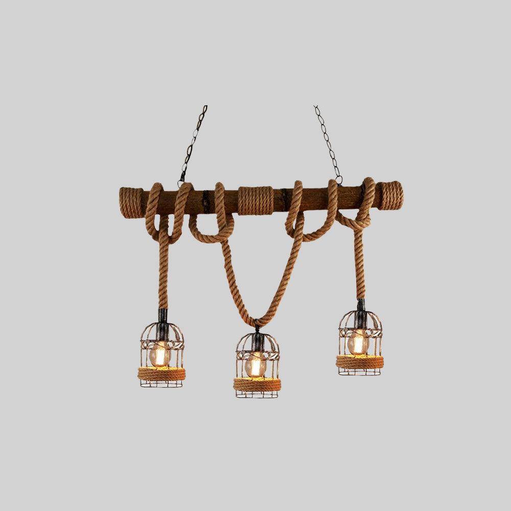 AlessioGlow - Retro pendant lamp made of metal and wood