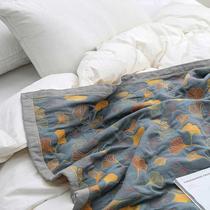 LeafLux - Reversible cotton duvet cover with leaf motif