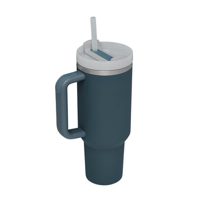 Insulated Mug with Handle and Straw | 40 oz