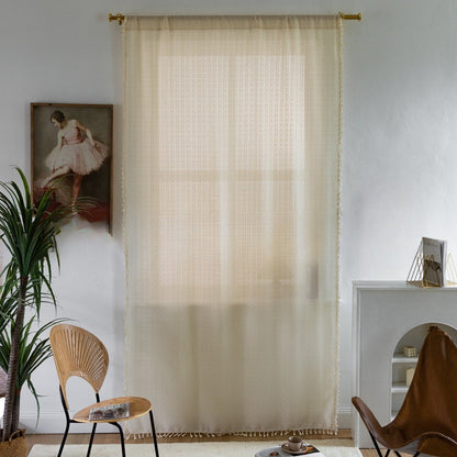 FringeLuxe - Jacquard Curtains with Fringes for a Discreet Elegance 