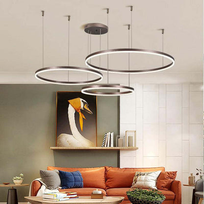 LunaGlow – Elegant Circular Metal Chandelier 