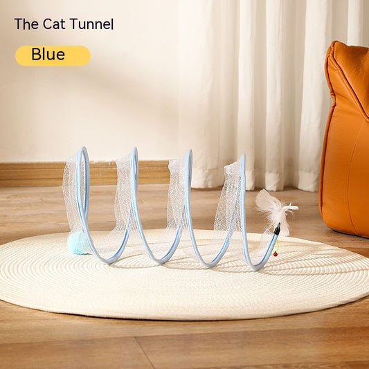 Foldable S-shaped Cat Tunnel