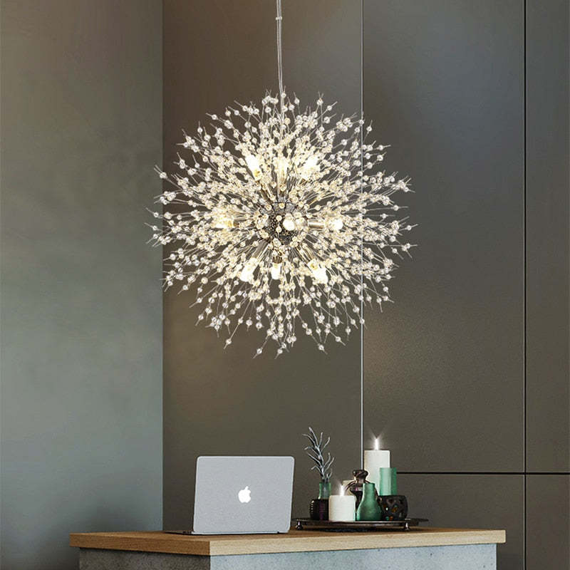 Elegant LED Pendant Lamp Luna - White &amp; Gold Metal