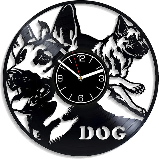 DogLovers - Stylish Vinyl Wall Clock with German Shepherd Motif