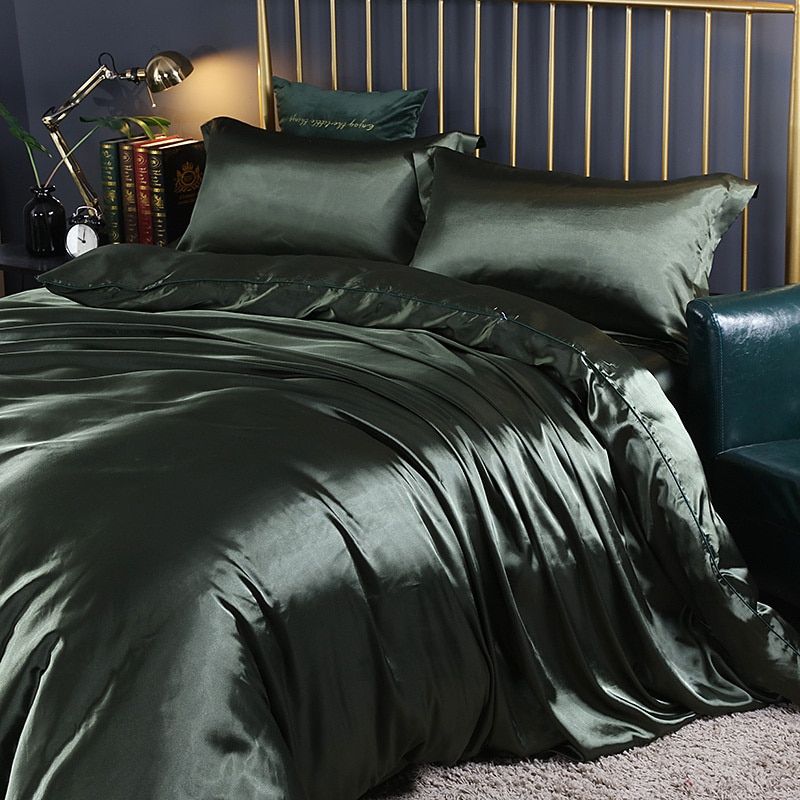 ConfortSatin - 4-Piece Satin/Cotton Bedding Set