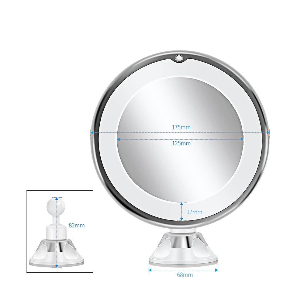 Cosmetic mirror with beauty - LED make-up mirror with magnification function