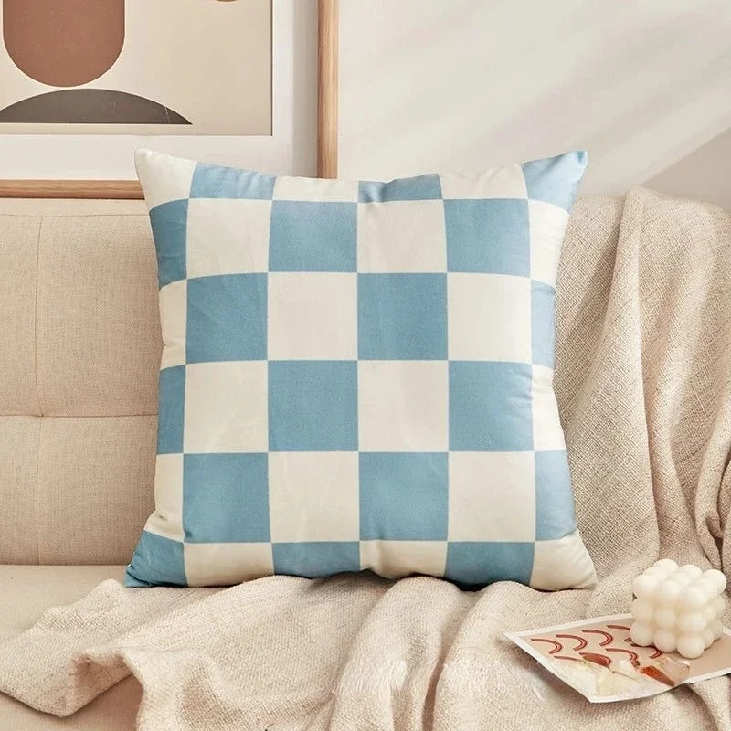 Mode Checkerboard Plaid Kussenhoes – Retro Decoratie voor Elke Ruimte