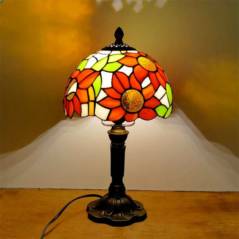 Tafellamp LED Barok Retro E27 - Vintage Tiffany Glas